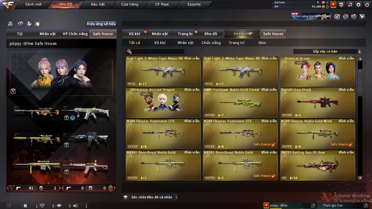 shop acc cf uy tin gia re